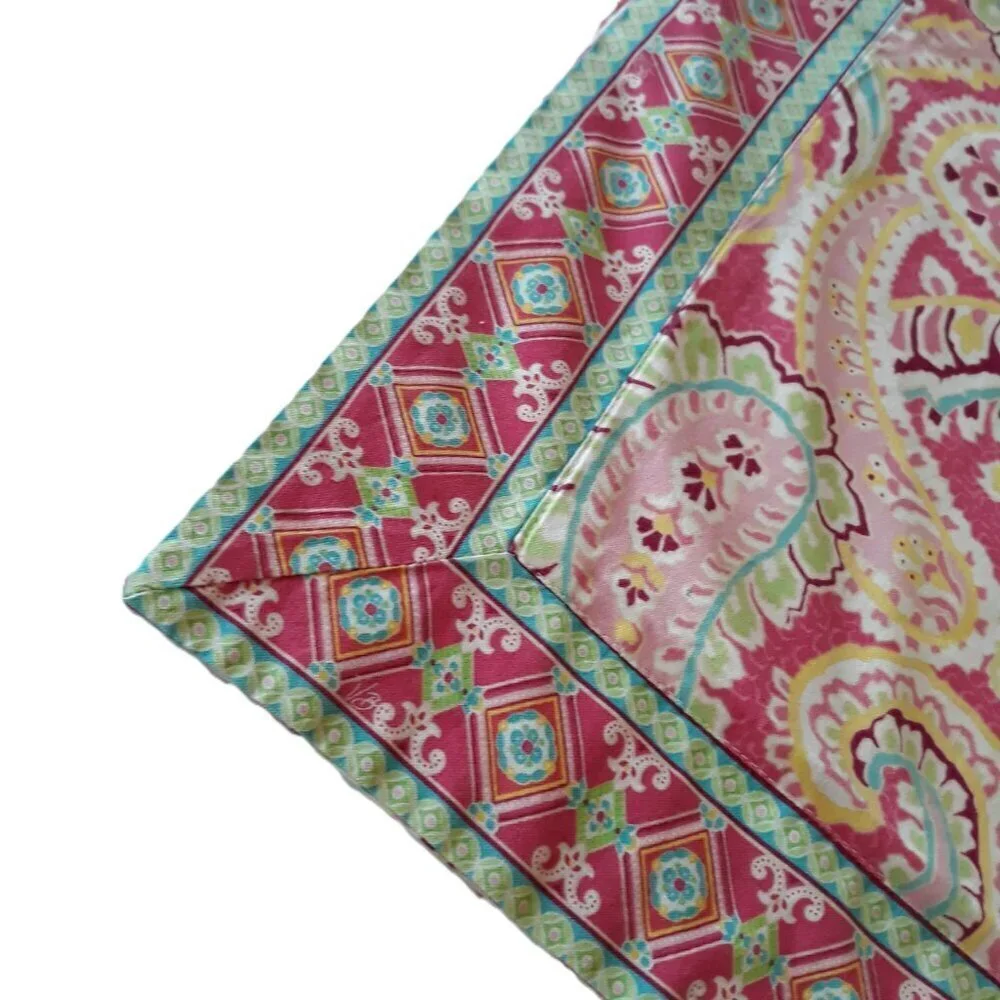 Pink Standard Shams (2) Paisley Cotton Vera Bradley by Peacock Alley